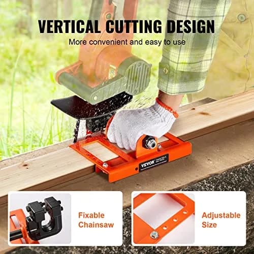 VEVOR Chainsaw Mill Vertical Lumber Cutting Guide 20.8cm (8.1 in) | Industrial-Grade Cast Iron Attachment thumbnail 5