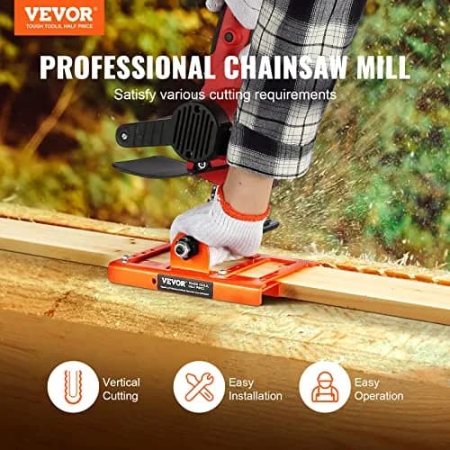 VEVOR Chainsaw Mill Vertical Lumber Cutting Guide 20.8cm (8.1 in) | Industrial-Grade Cast Iron Attachment thumbnail 2