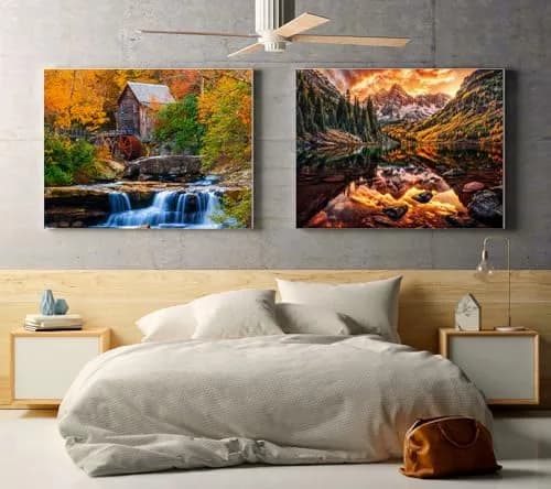 RECHIATO 2 Pack Fall 1000 Pieces Jigsaw Puzzles | Autumn Nature Scenic Challenge for Adults thumbnail 6