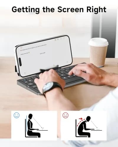 SIKAI CASE Foldable Bluetooth Keyboard with Magnetic Stand, 60-Key Mini Wireless Keyboard | Broadcom Chip thumbnail 5