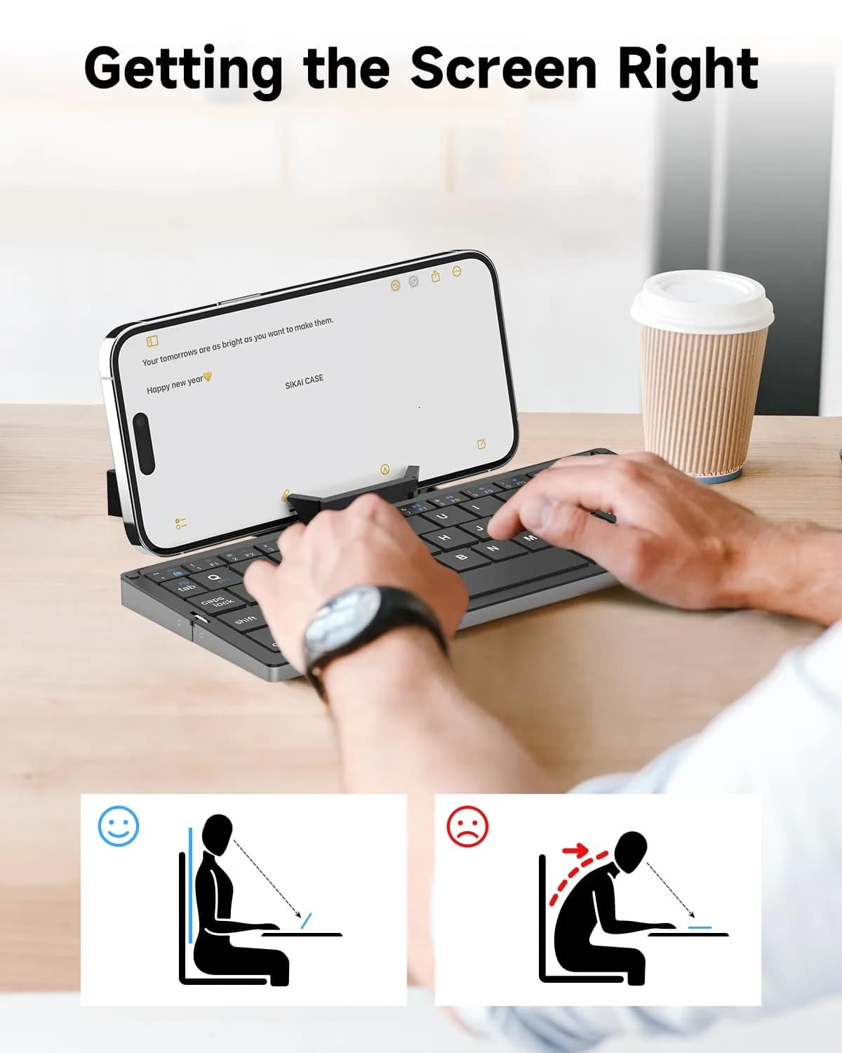 SIKAI CASE Foldable Bluetooth Keyboard with Magnetic Stand, 60-Key Mini Wireless Keyboard | Broadcom Chip - view 5