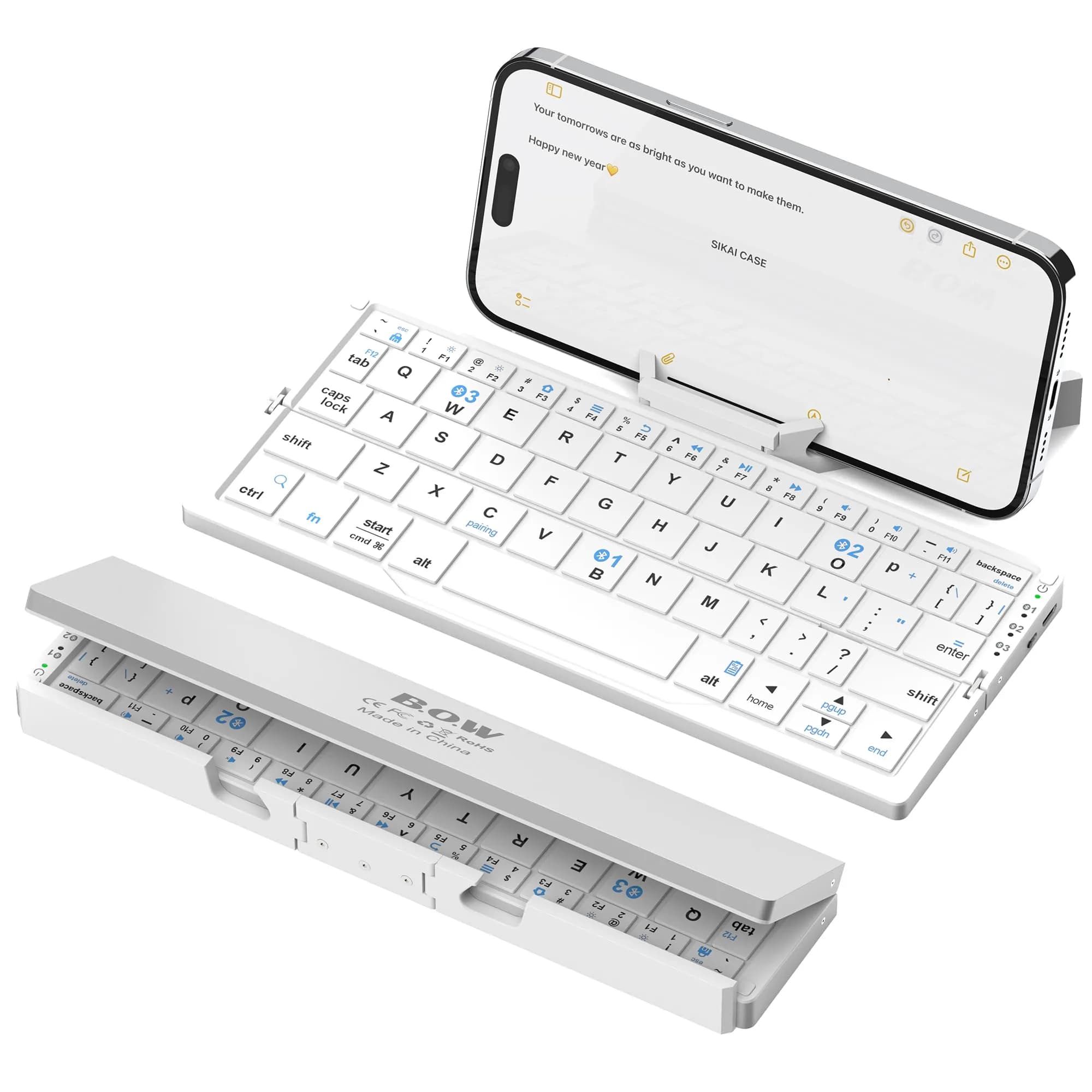 SIKAI CASE Foldable Bluetooth Keyboard with Magnetic Stand, 60-Key Mini Wireless Keyboard | Broadcom Chip - main product image