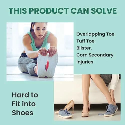 Welnove Pinky Toe Separator, Toe Spacer, Bunion Corrector for Women, 12PCS, Blue | Prevents Rubbing & Relieves Pressure thumbnail 3