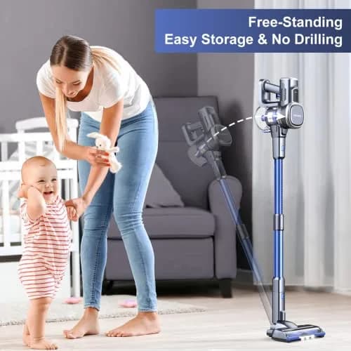 Lubluelu Cordless Stick Vacuum Cleaner, Lightweight 235W Brushless Motor, Rechargeable Battery, Self-Standing for Carpet & Hard Floor thumbnail 3