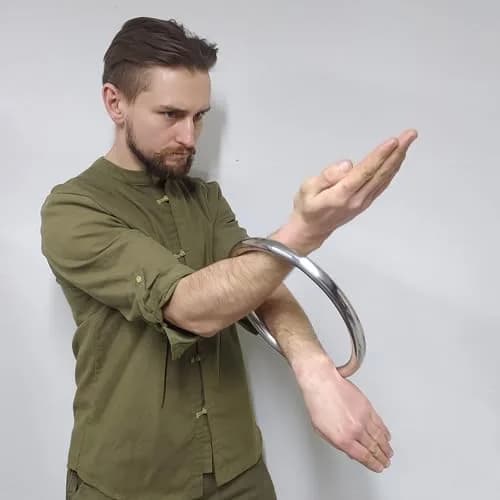 HYOUT Wing Chun Stainless Ring 21 cm (8.27 inch) | Sticky Hand Strength Training thumbnail 7