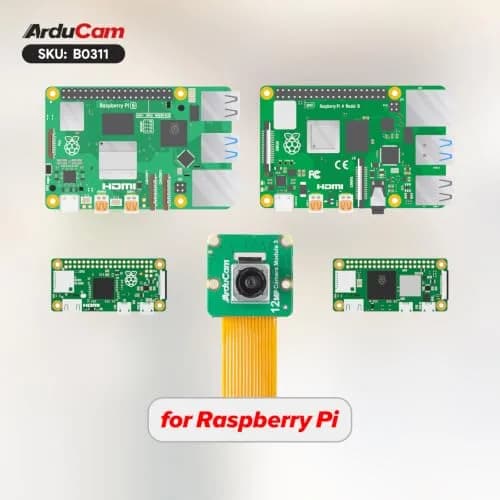 Arducam Camera Module 3 Wide, 120°(D) IMX708 Autofocus Pi Camera V3, 15cm 15-22 Pin FFC Cable | High-Quality Raspberry Pi Camera thumbnail 6