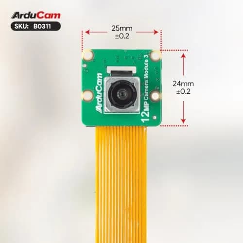 Arducam Camera Module 3 Wide, 120°(D) IMX708 Autofocus Pi Camera V3, 15cm 15-22 Pin FFC Cable | High-Quality Raspberry Pi Camera thumbnail 3