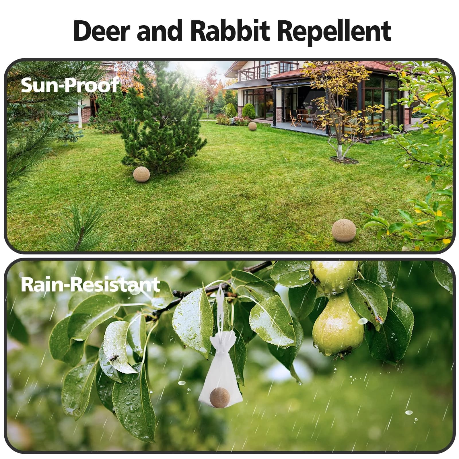 USKICH 20 Pack Deer & Rabbit Repellent Sticks | Peppermint & Garlic Scent (20 Count) - view 3
