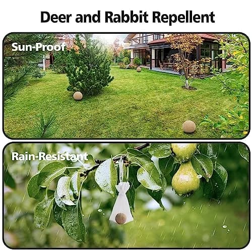 USKICH 20 Pack Deer & Rabbit Repellent Sticks | Peppermint & Garlic Scent (20 Count) thumbnail 3