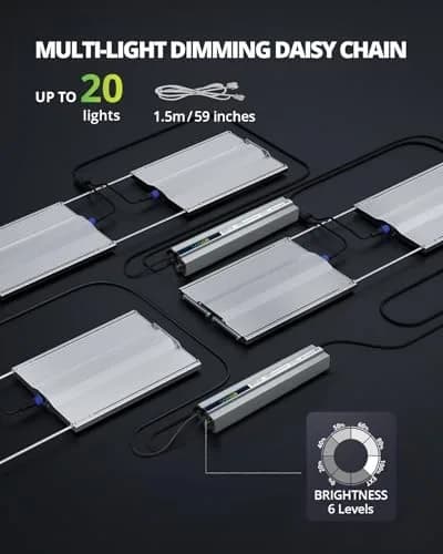 VIPARSPECTRA XS3000 Pro 300W Full Spectrum LED Grow Light for Indoor Plants | Dimmable, Fanless, 4x3ft Veg & 4x2ft Bloom Coverage thumbnail 5