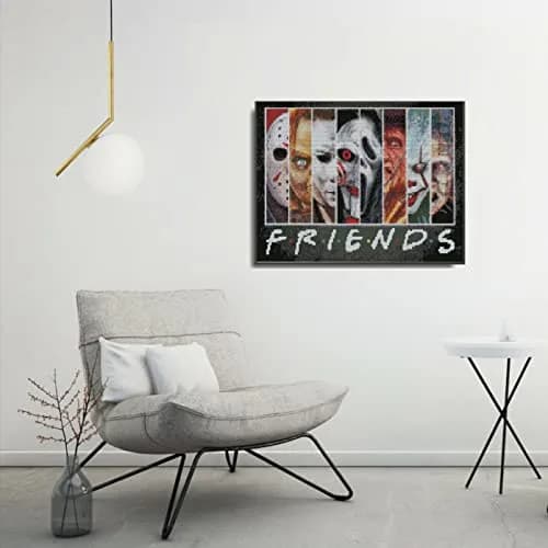 Paintcolor Halloween Horror Stamped Cross Stitch Kit for Adults Beginners 30x40cm (11.8x15.8inch) | Includes Pre-Printed Fabric, Threads, Needles thumbnail 2