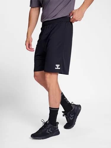 Hummel Short for Men | Mid Rise, Black, Lightweight Polyester, Suitable for Sports & Casual Wear thumbnail 2