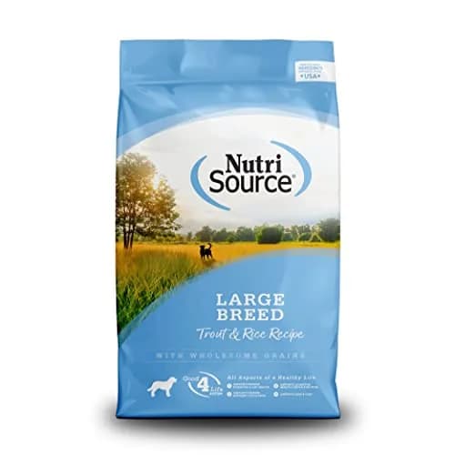 NutriSource Large Breed Trout & Rice Dog Food 11.8kg | Supports Digestion & Heart thumbnail 1