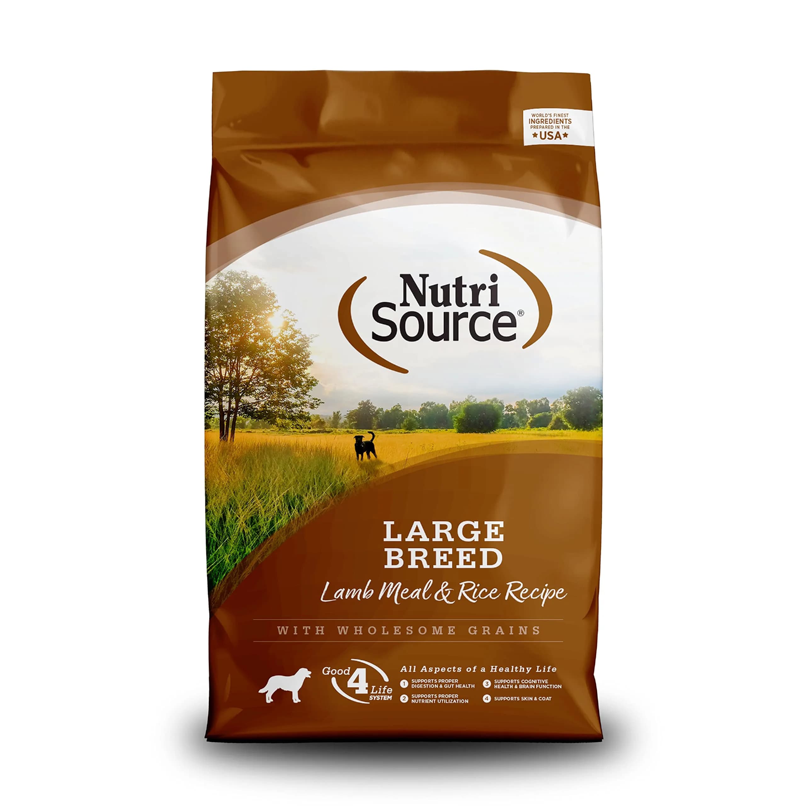 NutriSource Large Breed Lamb & Rice Dog Food 26 Pound | Probiotics & Balanced Nutrition for Large Dogs