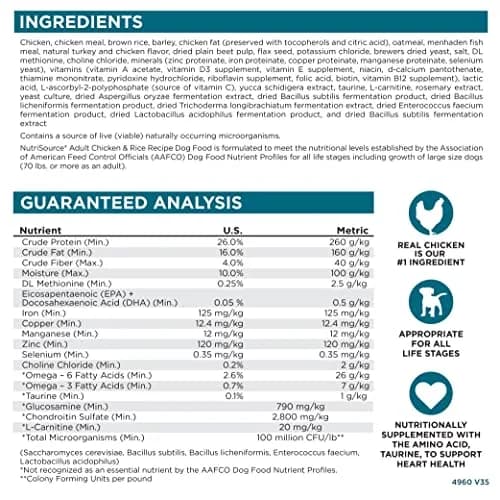 NutriSource Adult Chicken & Rice Dog Food, 26 lb | Supports Digestion & Long Life thumbnail 6