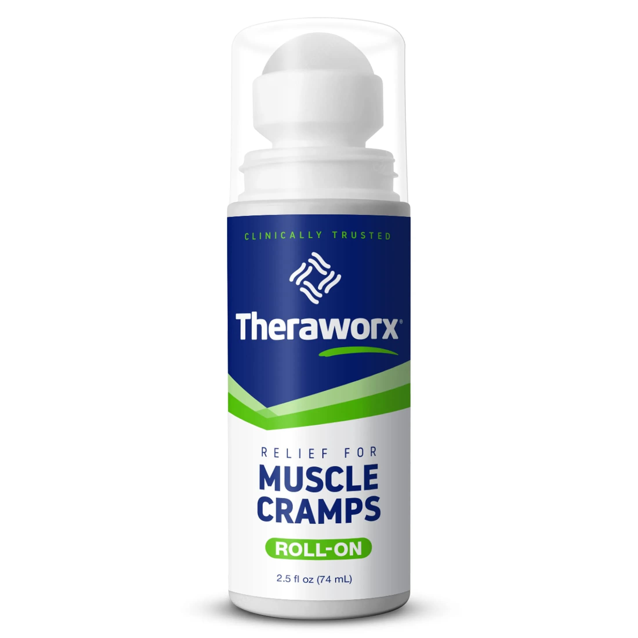 Theraworx Relief for Muscle Cramps Roll-On 74ml (2.5 Fl Oz) | Fast-Acting Magnesium Sulfate for Leg Cramps & Spasms - main product image