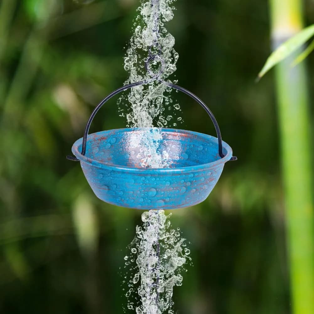 giole Frog Rain Chains 3.47m (11.4ft) | Decorative Metal Downspout Alternative for Indian Homes - view 7