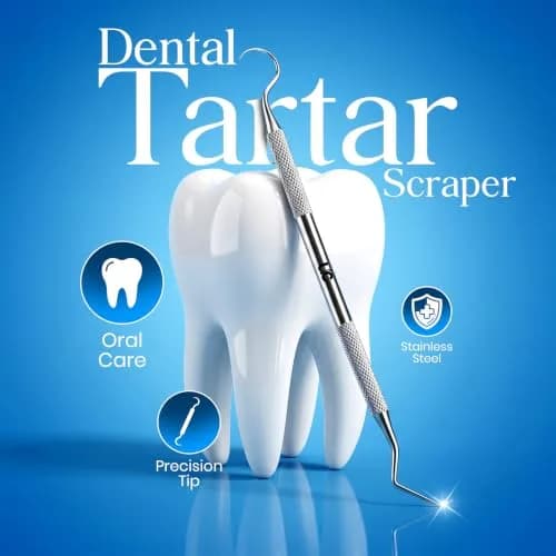 Utopia Care Professional Plaque Remover Tool 6.5 Inch Double-Sided Stainless Steel | Tartar Scraper for Teeth Cleaning thumbnail 4