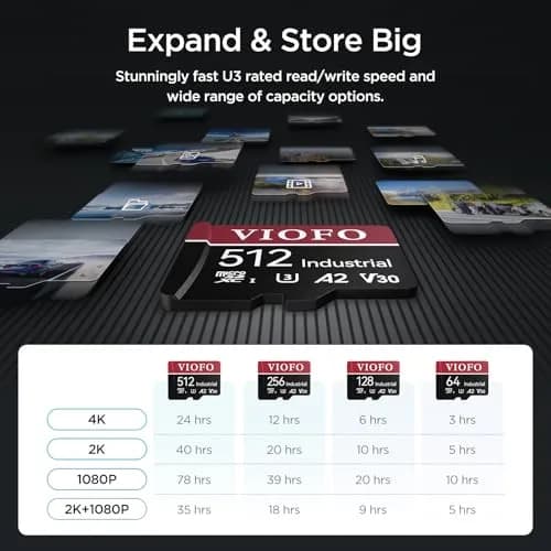VIOFO 256GB High Endurance microSDXC Card with Adapter | U3 A2 V30 4K Recording thumbnail 5
