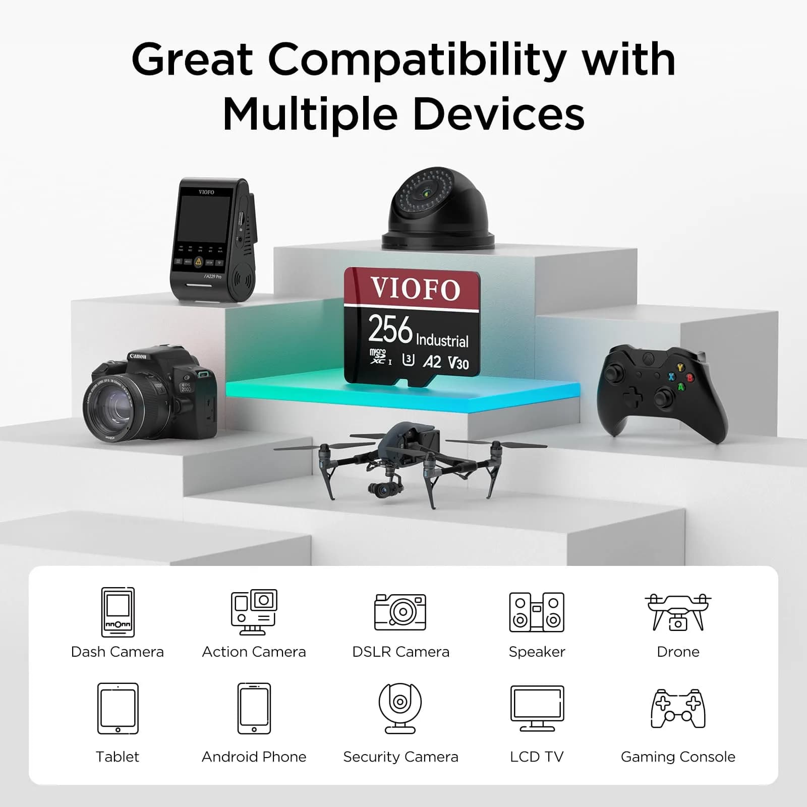VIOFO 256GB High Endurance microSDXC Card with Adapter | U3 A2 V30 4K Recording - view 6