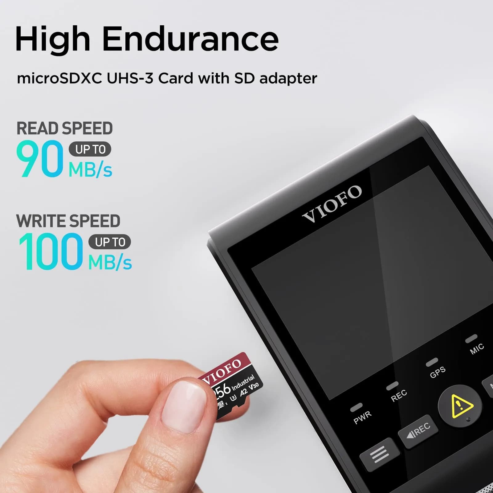VIOFO 256GB High Endurance microSDXC Card with Adapter | U3 A2 V30 4K Recording - view 2