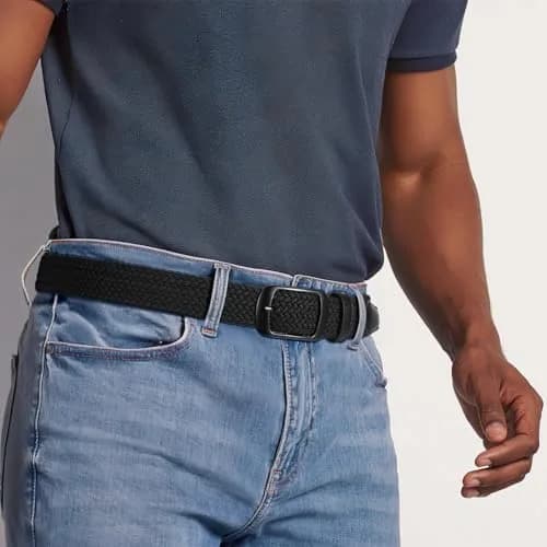 XZQTIVE Braided Belt Stretch Belt for Men and Women 3.5cm (1.38in) | Adjustable No-Hole Design thumbnail 2