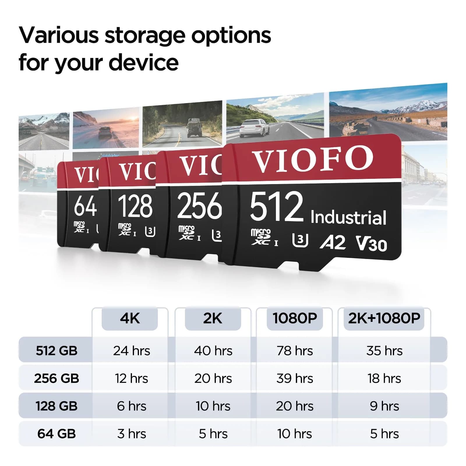 VIOFO 128GB High Endurance microSDXC Card with Adapter | U3 A2 V30 4K Recording - view 4