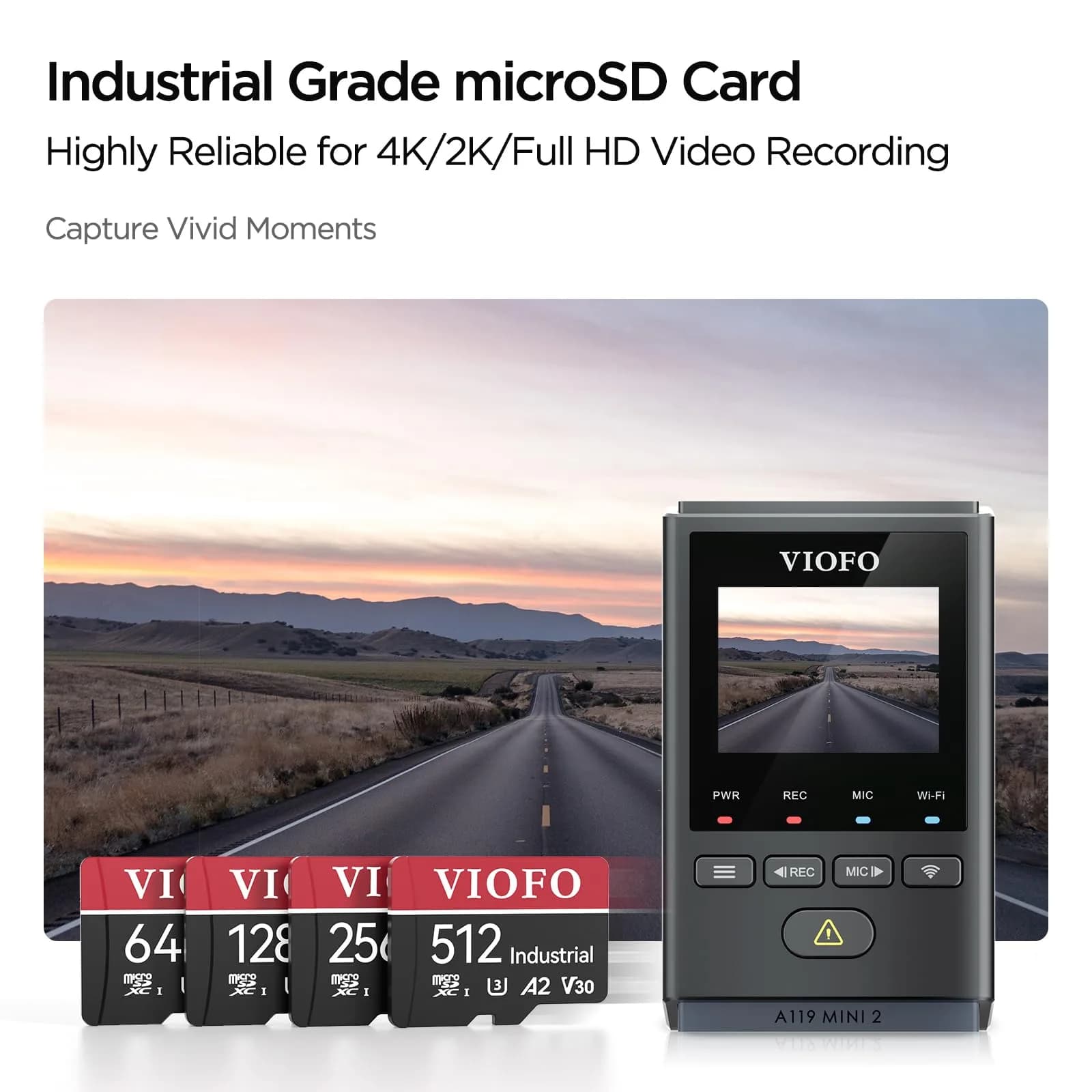 VIOFO 128GB High Endurance microSDXC Card with Adapter | U3 A2 V30 4K Recording - view 3
