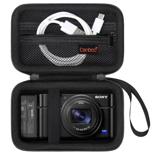 Canboc Black Camera Case for Sony RX100 VII/VI/V/IV/III Compact Digital Camera | Fits Accessories thumbnail 1