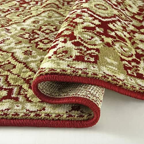 WESTLOOM 2x6 Long Hallway Runner Rug Area Rug Oriental Traditional Area Rug on-Shedding Indoor Area Rug for Living Room Bedroom Entryway, Red | Modern Oriental Style thumbnail 4