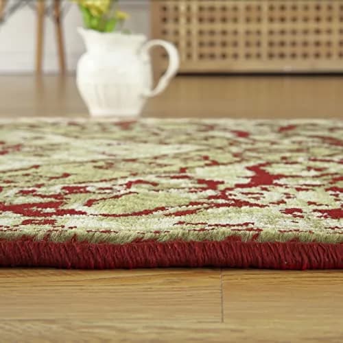 WESTLOOM 2x6 Long Hallway Runner Rug Area Rug Oriental Traditional Area Rug on-Shedding Indoor Area Rug for Living Room Bedroom Entryway, Red | Modern Oriental Style thumbnail 5