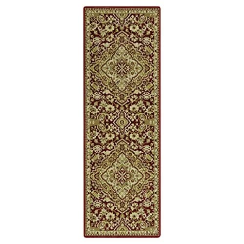 WESTLOOM 2x6 Long Hallway Runner Rug Area Rug Oriental Traditional Area Rug on-Shedding Indoor Area Rug for Living Room Bedroom Entryway, Red | Modern Oriental Style thumbnail 2