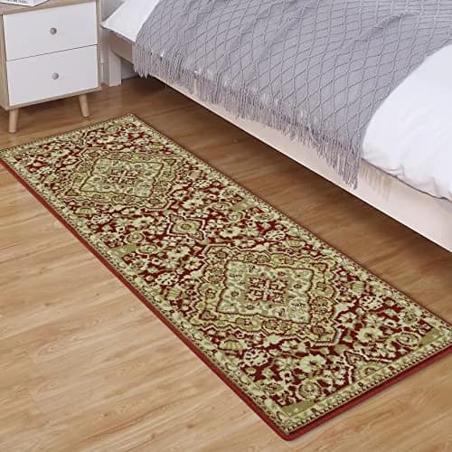 WESTLOOM 2x6 Long Hallway Runner Rug Area Rug Oriental Traditional Area Rug on-Shedding Indoor Area Rug for Living Room Bedroom Entryway, Red | Modern Oriental Style thumbnail 3