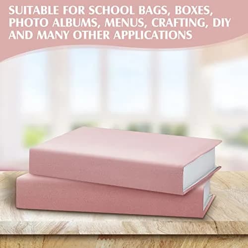 PerKoop Book Cloth for Bookbinding 40x16 Inch | Vibrant Pink Suede Fabric thumbnail 6