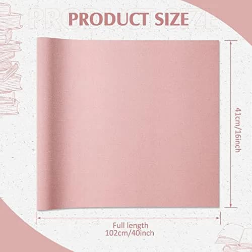 PerKoop Book Cloth for Bookbinding 40x16 Inch | Vibrant Pink Suede Fabric thumbnail 2