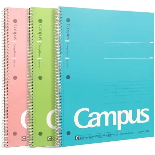 KOKUYO Spiral Notebooks 3 Pack 10-1/2" x 8" College Ruled | Durable Spiral Binding for Long-Term Use thumbnail 1