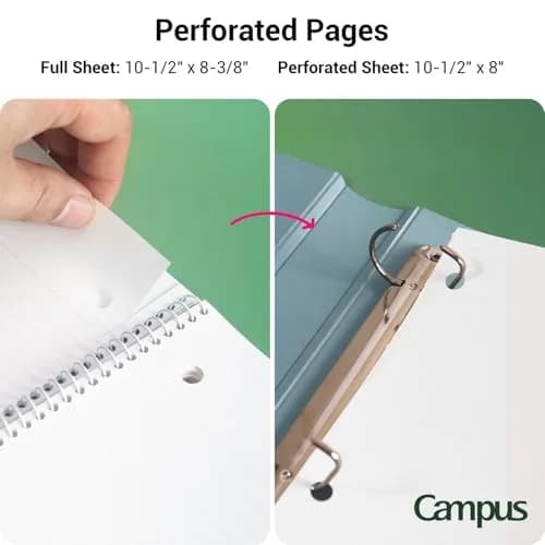 KOKUYO Spiral Notebooks 3 Pack 10-1/2" x 8" College Ruled | Durable Spiral Binding for Long-Term Use thumbnail 4
