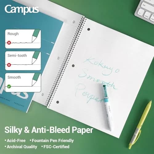 KOKUYO Spiral Notebooks 3 Pack 10-1/2" x 8" College Ruled | Durable Spiral Binding for Long-Term Use thumbnail 6
