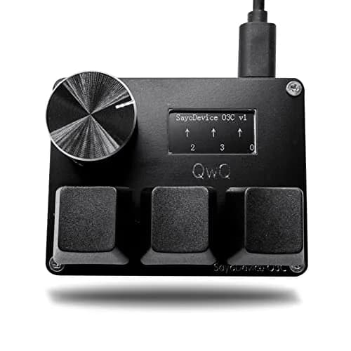 BTXETUEL SayoDevice O3C Mini Keypad with Hall Switches, Knob, Screen & 8000Hz Polling | 3 Magnetic Linear Switches thumbnail 1