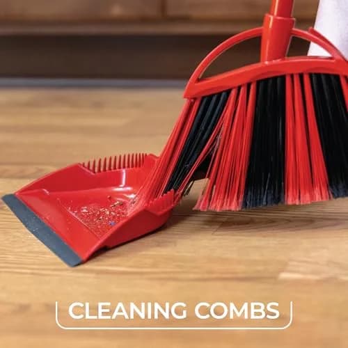 O-Cedar One Sweep Broom & Step-On Dustpan Set | Patented Wave Bristles Remove Over 99% of Dirt in One Pass | Lightweight & Quiet for Pet-Friendly Cleaning thumbnail 5