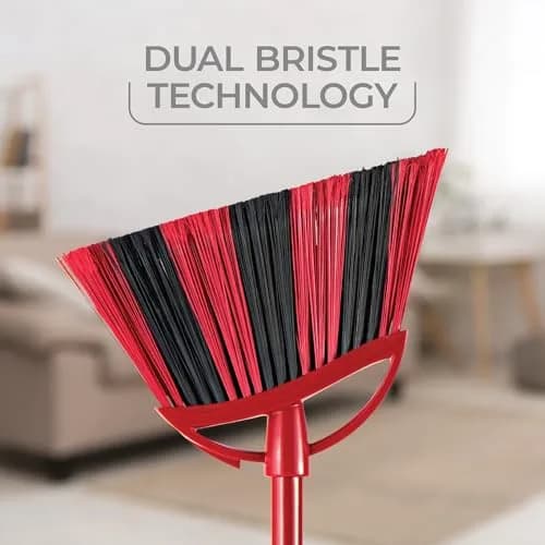 O-Cedar One Sweep Broom & Step-On Dustpan Set | Patented Wave Bristles Remove Over 99% of Dirt in One Pass | Lightweight & Quiet for Pet-Friendly Cleaning thumbnail 3