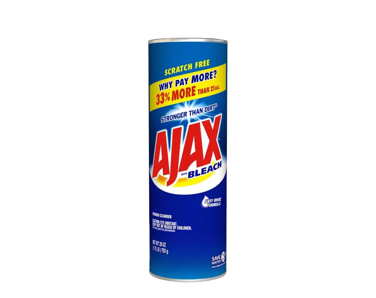 Ajax Powder Cleanser with Bleach 21 oz Pack of 12 | Scratch-Free & Eco-Friendly
