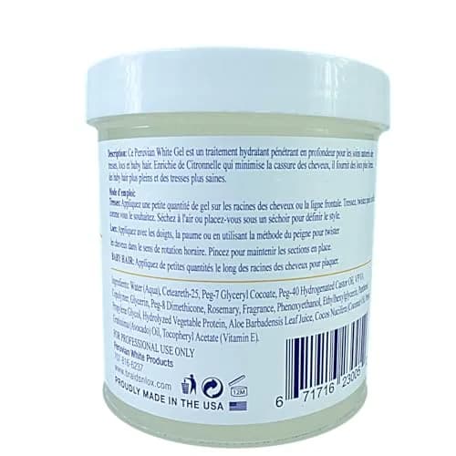 Peruvian white Braid, Loc, and Edge Gel EXTRA HOLD 16 oz | Anti-Frizz & No Flaking for Natural & Relaxed Hair thumbnail 9