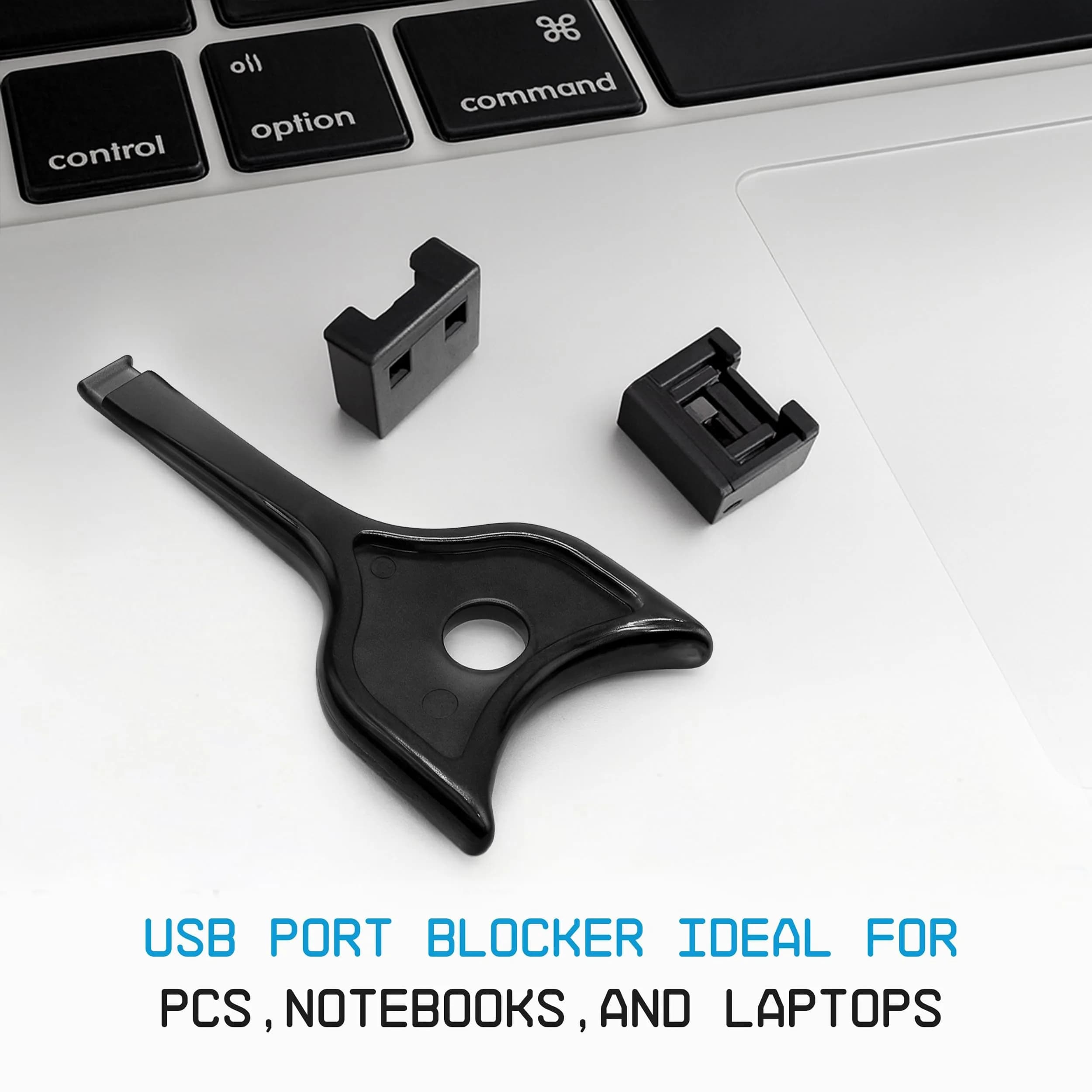 PortPlugs USB-A Port Blockers (10-Pack) with Key Lock | Prevent Data Theft & Dust - view 7