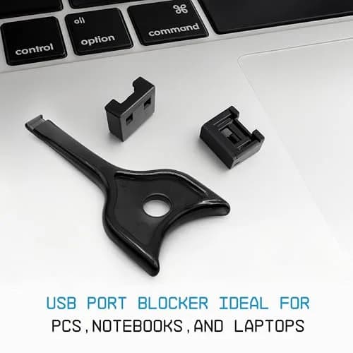 PortPlugs USB-A Port Blockers (10-Pack) with Key Lock | Prevent Data Theft & Dust thumbnail 7