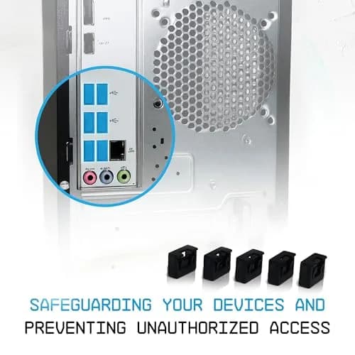 PortPlugs USB-A Port Blockers (10-Pack) with Key Lock | Prevent Data Theft & Dust thumbnail 8