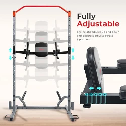 Sunny Health & Fitness Dip Station Core Attachment SF-XFA008 | 26.7 lb (12.1 kg) Capacity | Fits 2"x2" Racks thumbnail 3