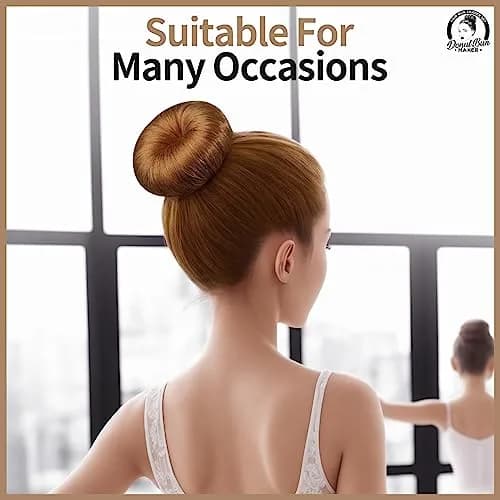 Teenitor Hair Bun Maker Set with Bobby Pins, 4 Sizes Light Brown | Sleek Ballet Buns for Kids & Adults thumbnail 6