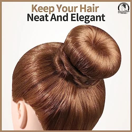 Teenitor Hair Bun Maker Set with Bobby Pins, 4 Sizes Light Brown | Sleek Ballet Buns for Kids & Adults thumbnail 7