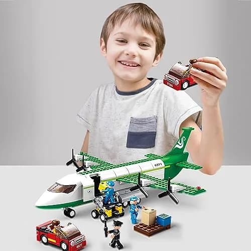 ENHANA City Airplane Station Building Blocks 383 Pieces | STEM Learning Toy for Kids 6-12 thumbnail 2
